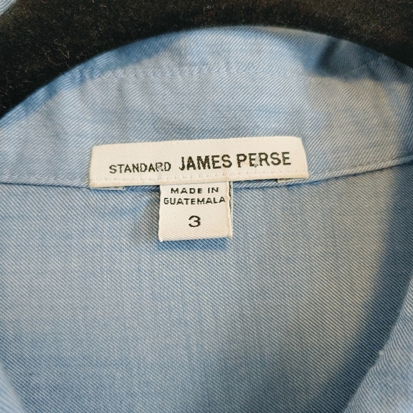 Standard James Perse Womens Light Blue Shirt Dress Minimalist Casual Preppy Sz 3 - Picture 6 of 11